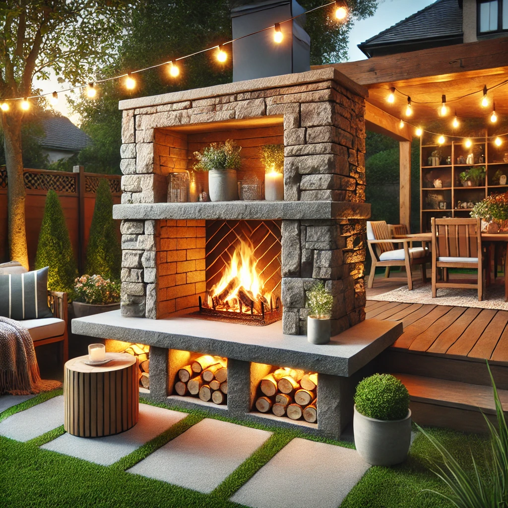 do it yourself outdoor fireplace
