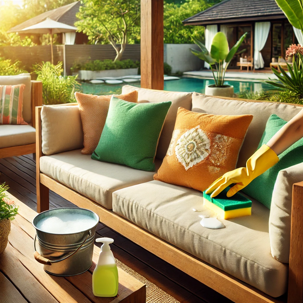 how do i clean outdoor cushions