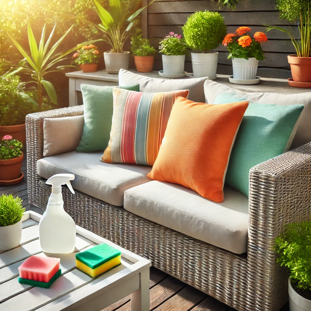 how do you wash outdoor cushions
