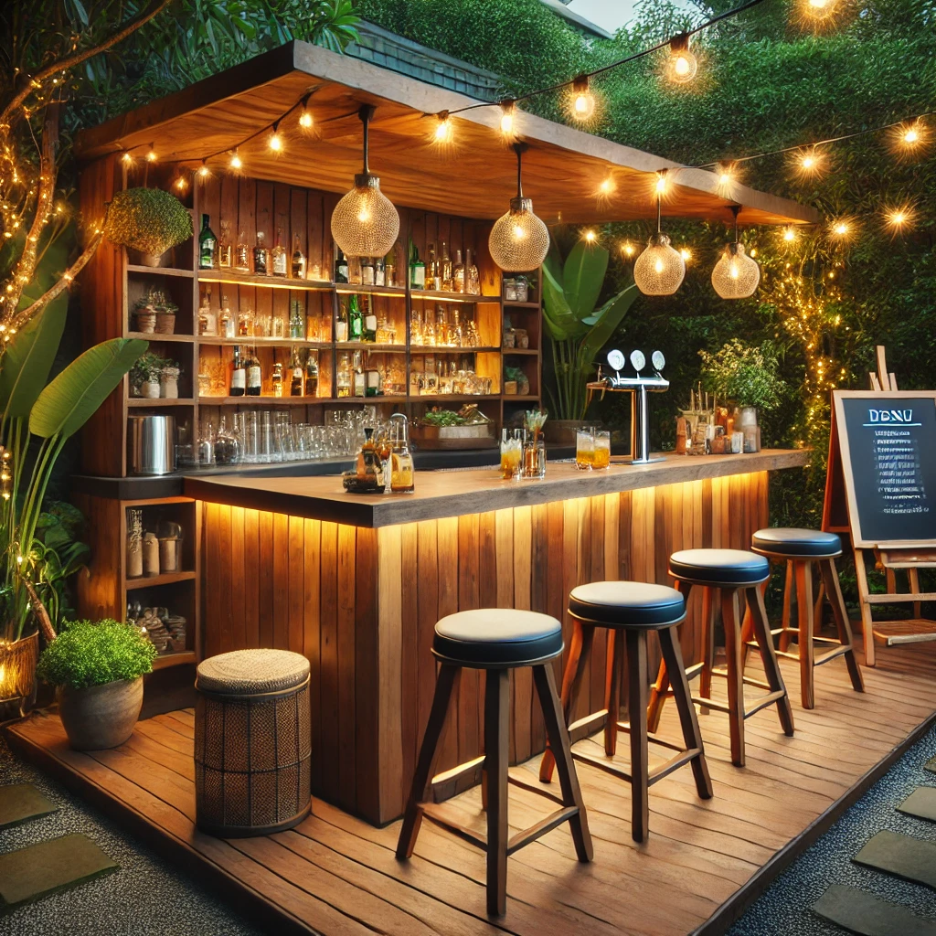 how to build an outdoor bar