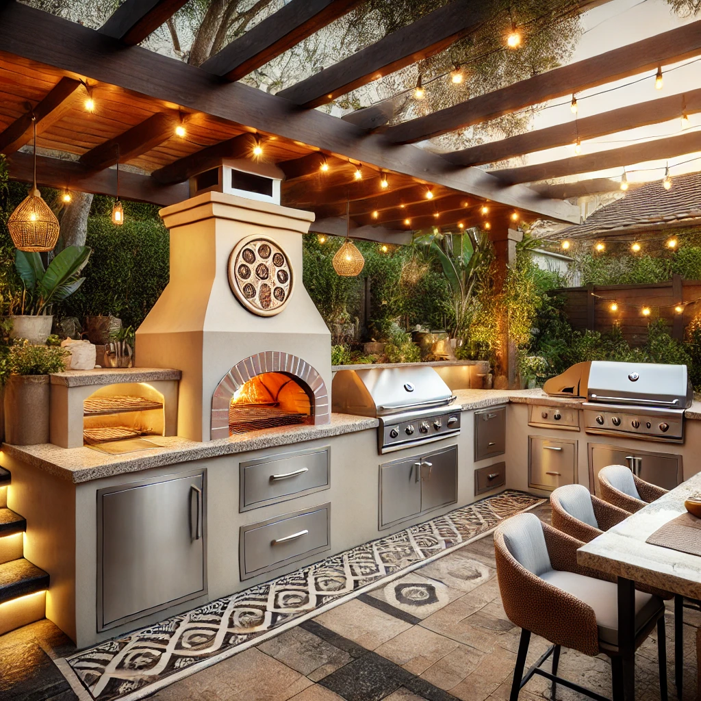 how to build an outdoor cooking area