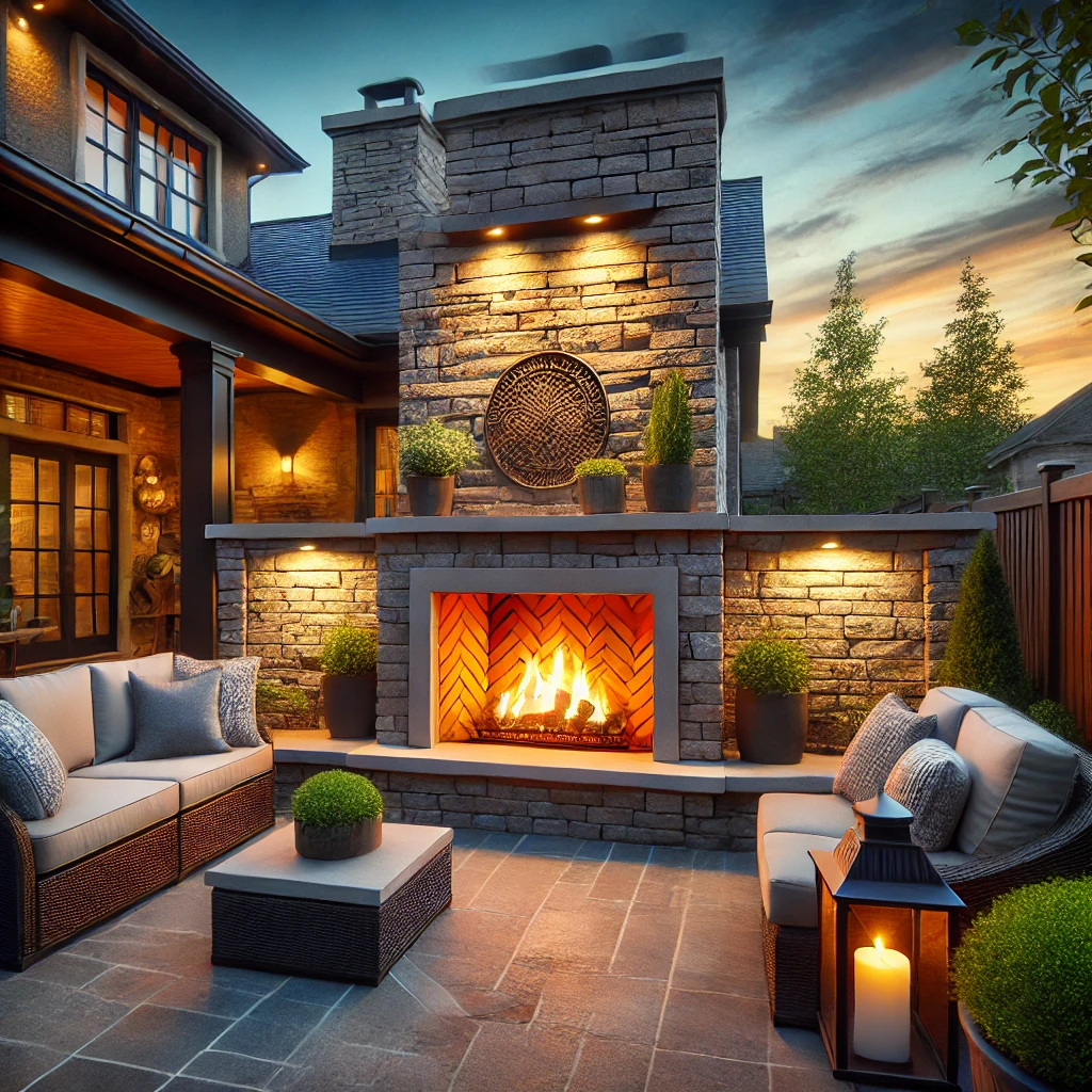 how to build an outdoor fireplace