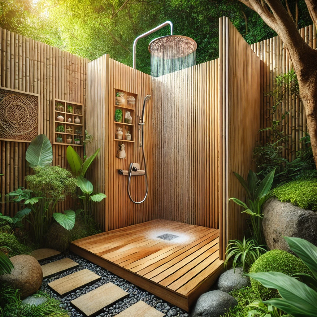 how to build an outdoor shower