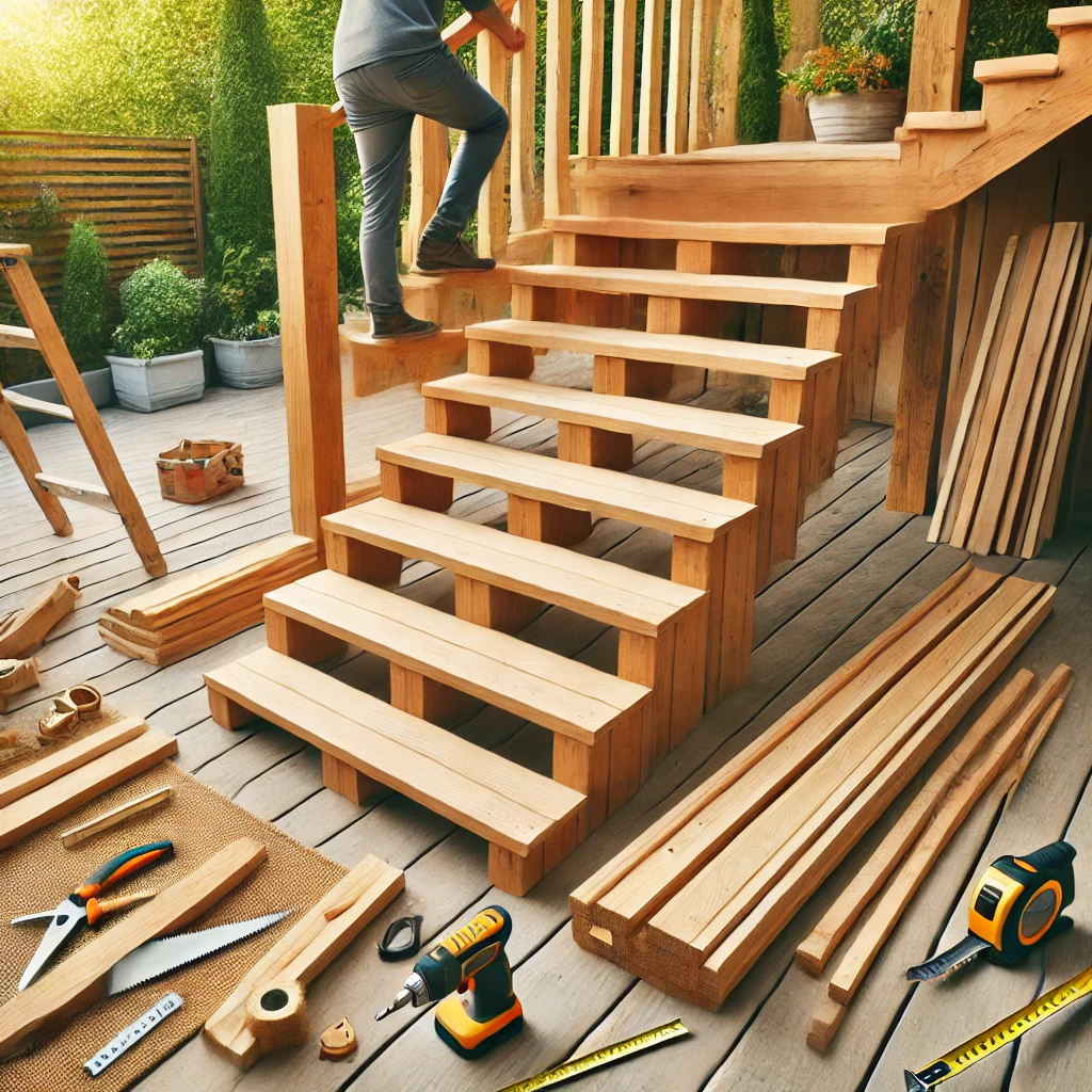 how to build outdoor stairs