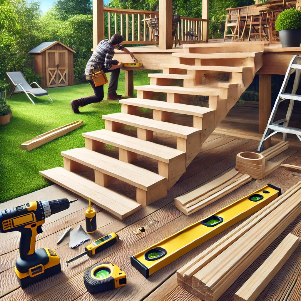 how to build outdoor steps
