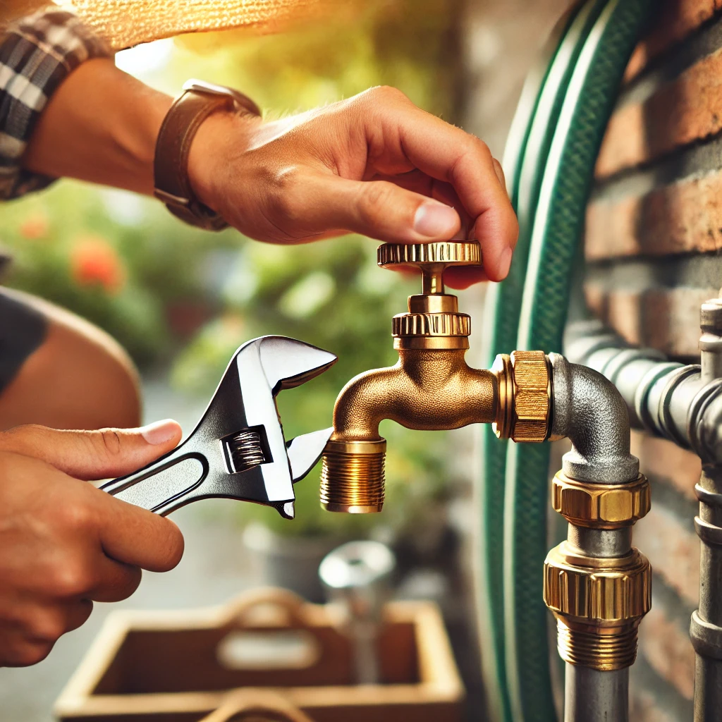 how to change an outdoor faucet
