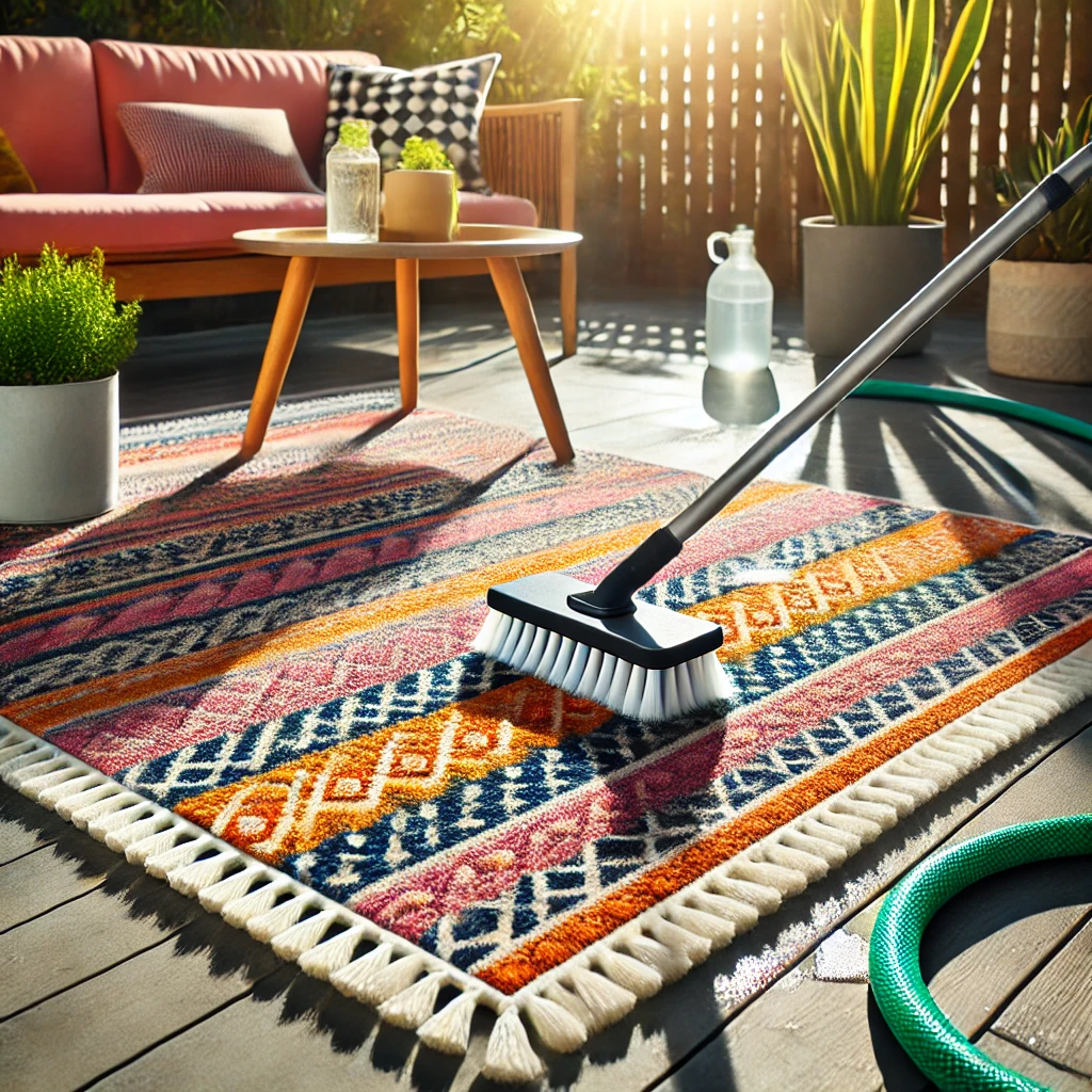 how to clean an outdoor rug