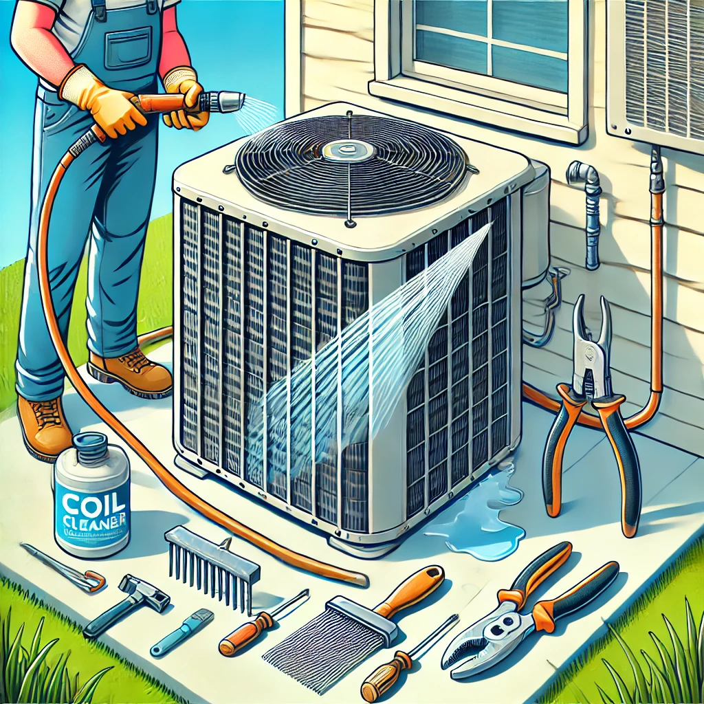 how to clean outdoor ac unit