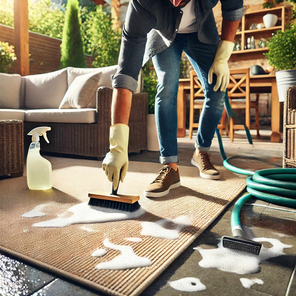 how to clean outdoor carpet