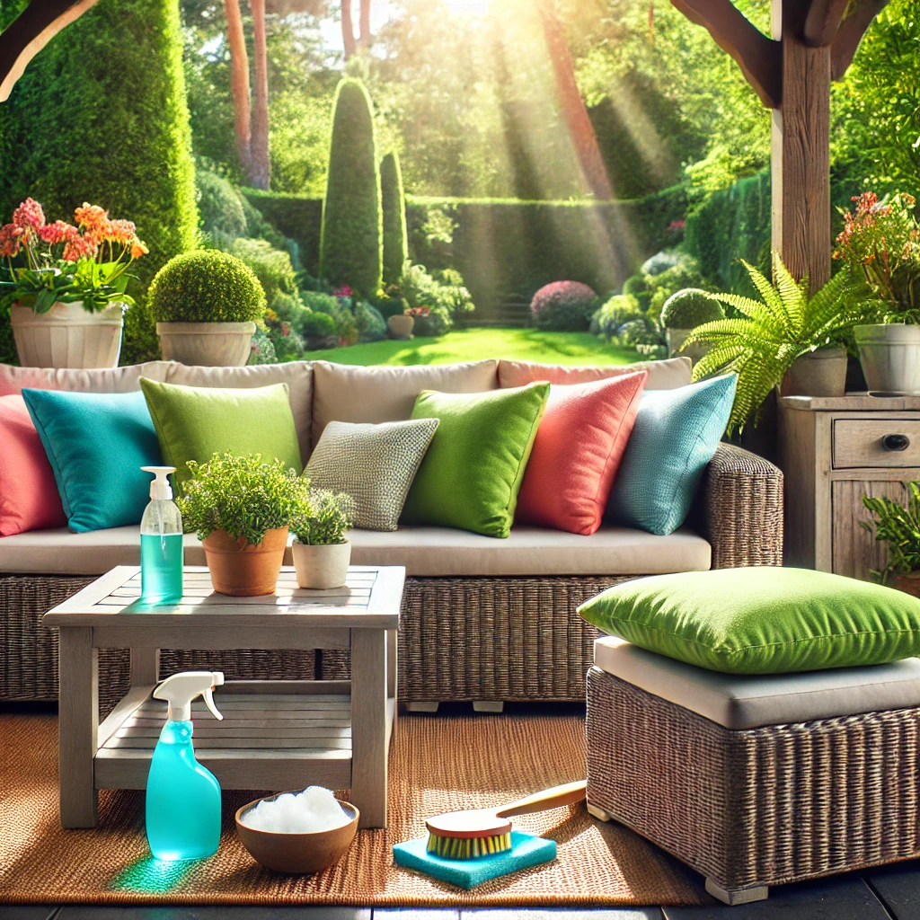 how to clean outdoor cushions