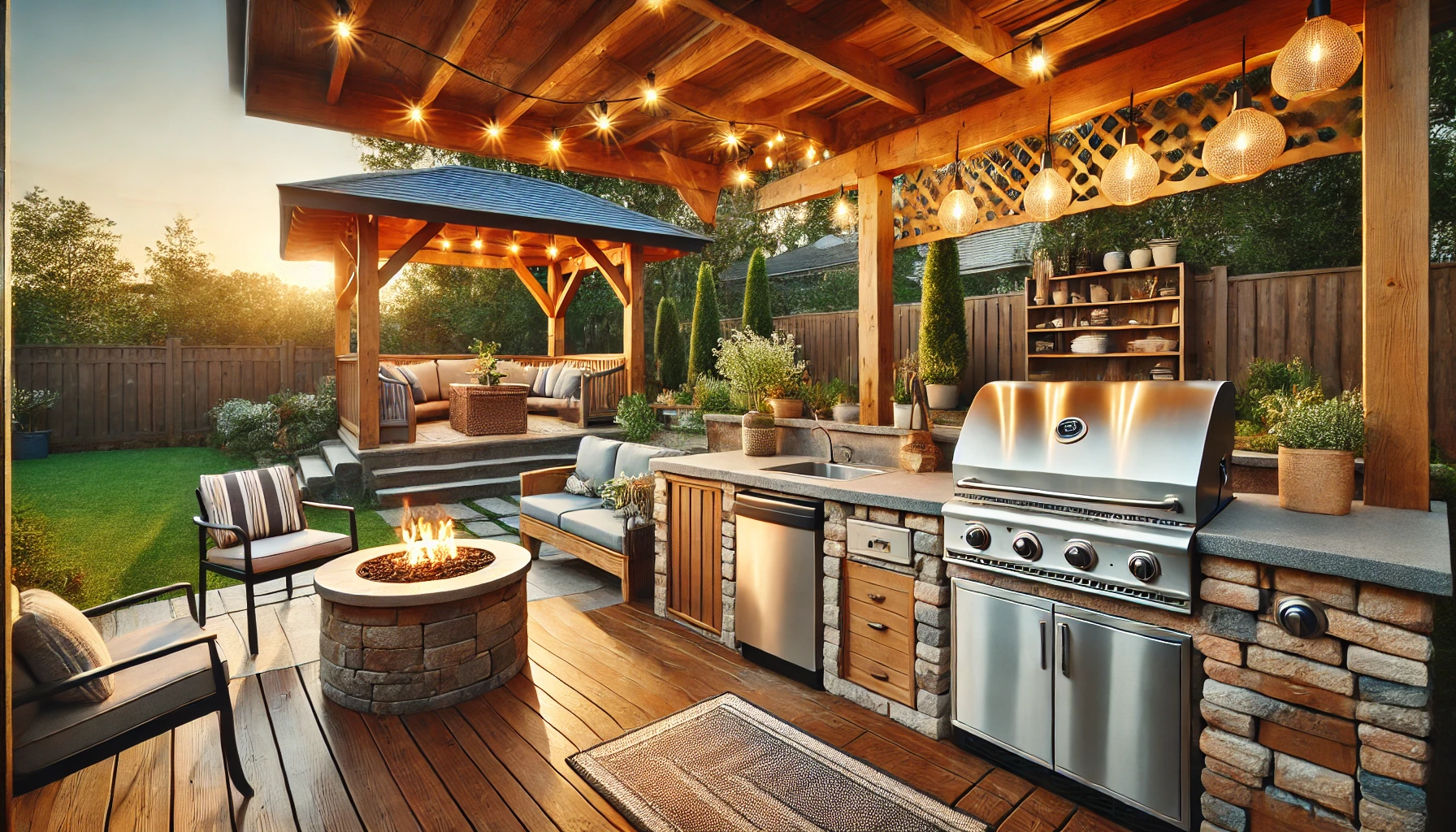 how to create an outdoor kitchen