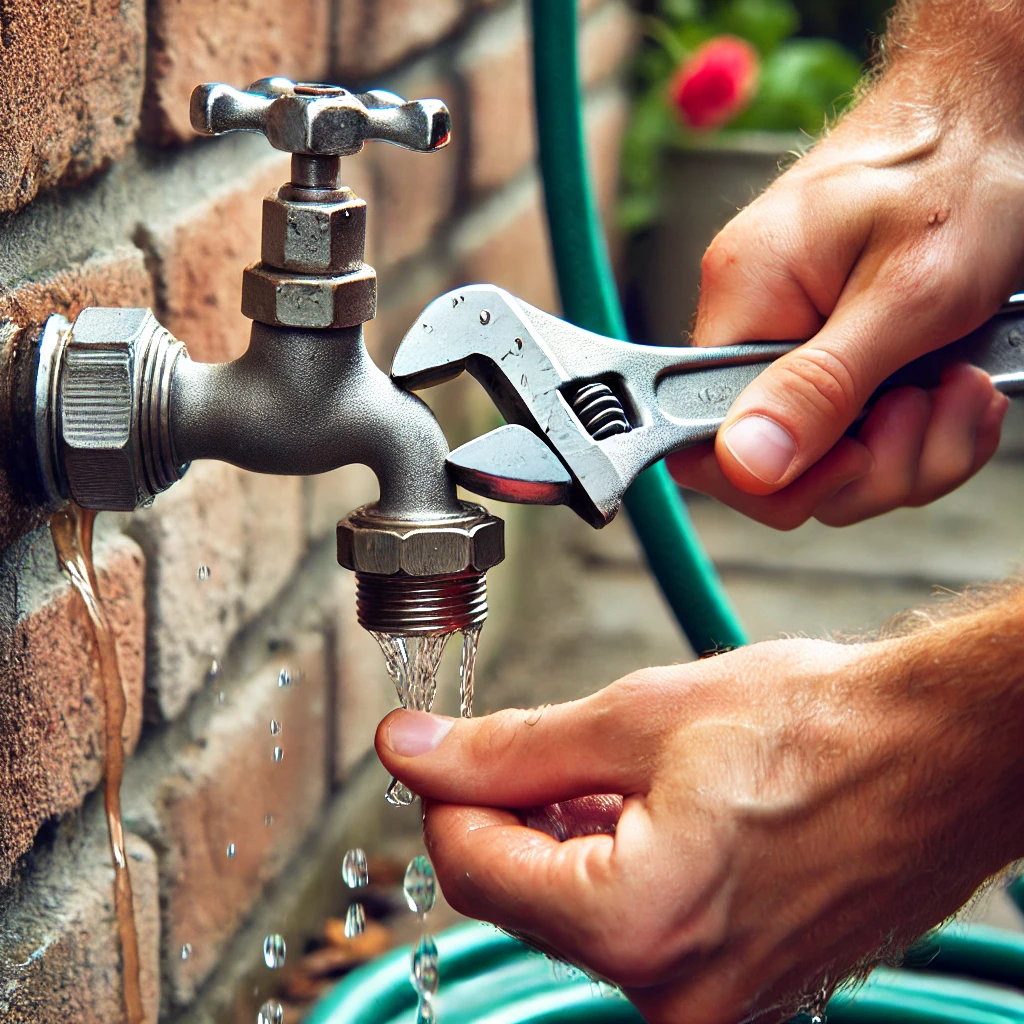 how to fix a leaking outdoor faucet