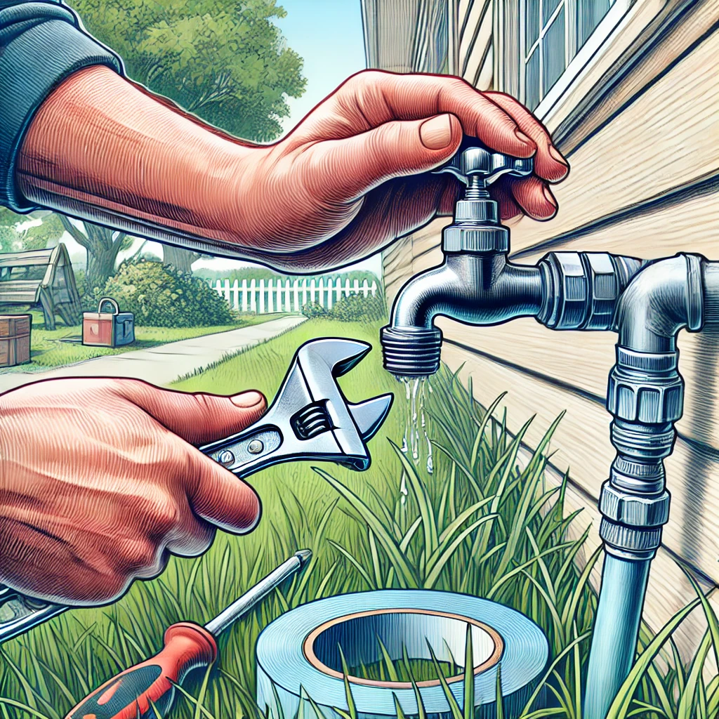 how to fix an outdoor water spigot