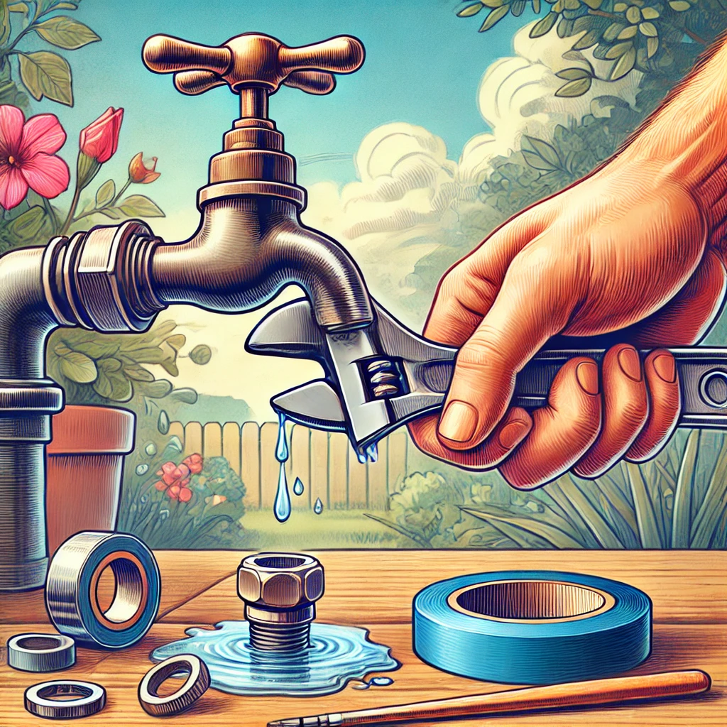 how to fix leaking outdoor tap