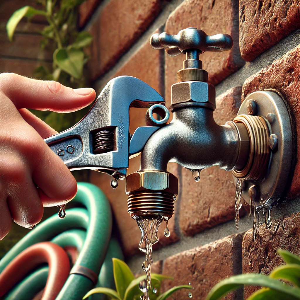 how to fix leaky outdoor faucet