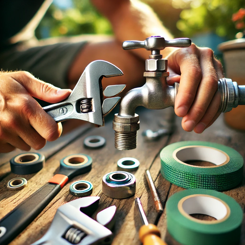 how to fix outdoor faucet