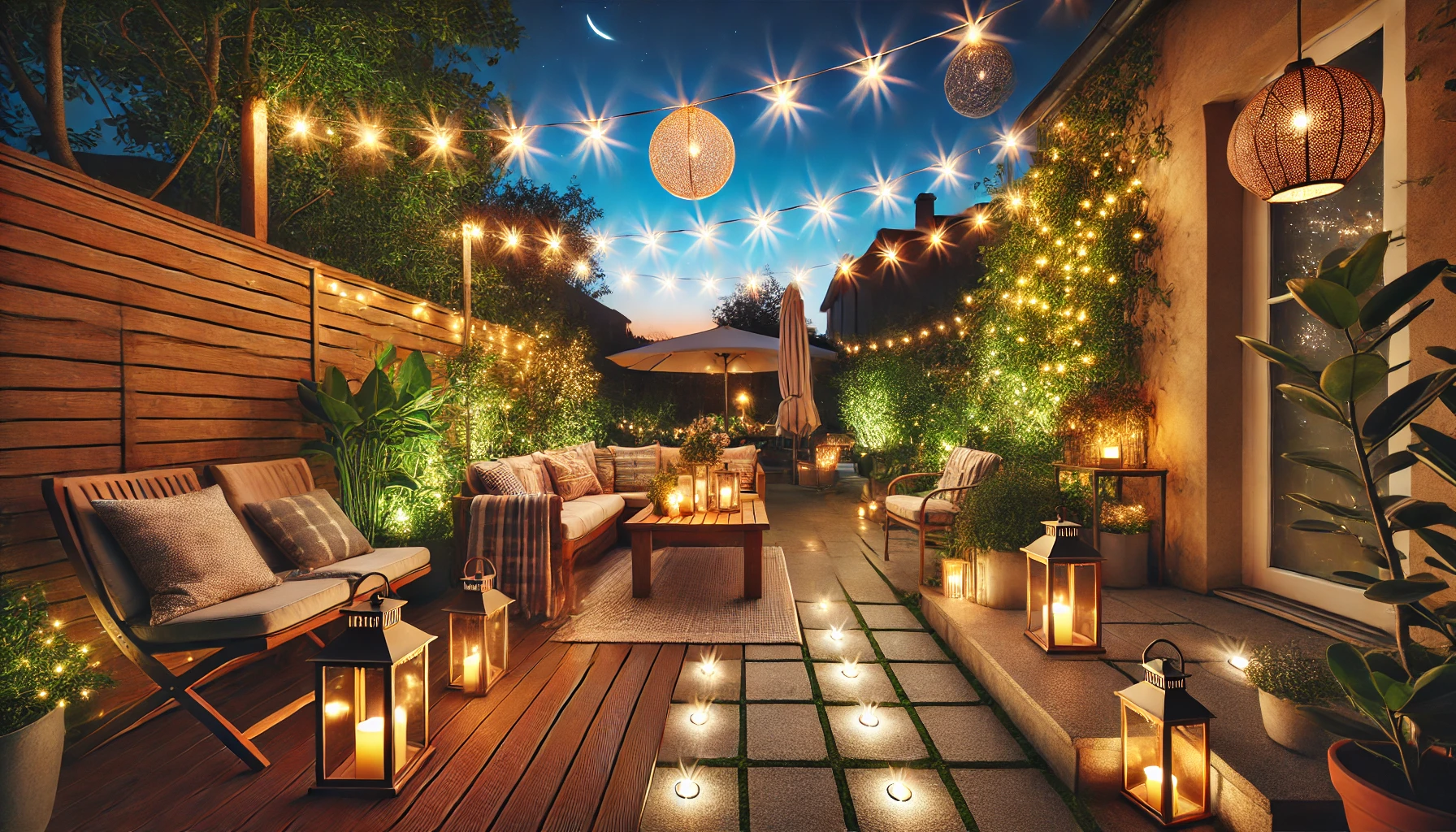 how to hang outdoor lights
