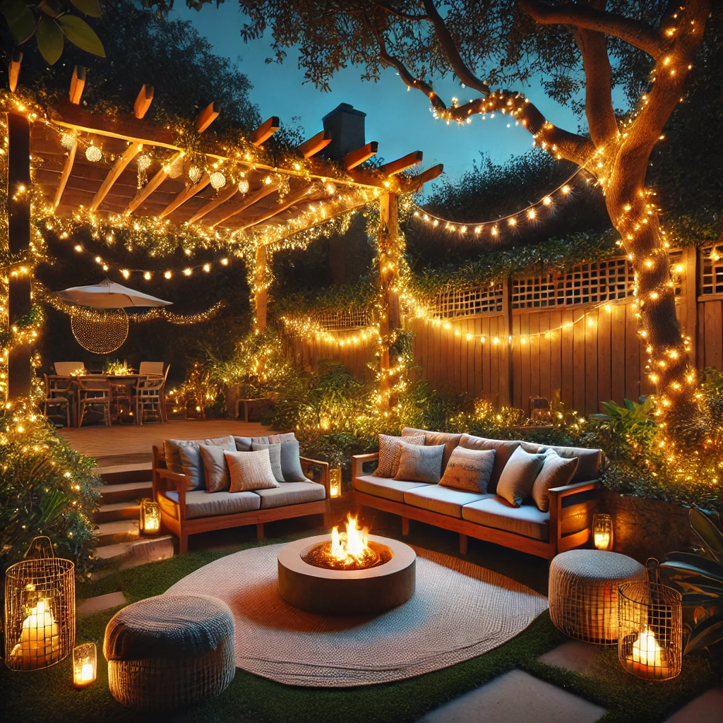 how to hang twinkle lights outdoor