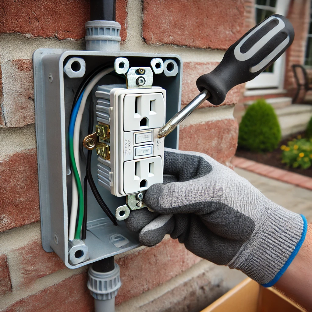 how to install outdoor outlet