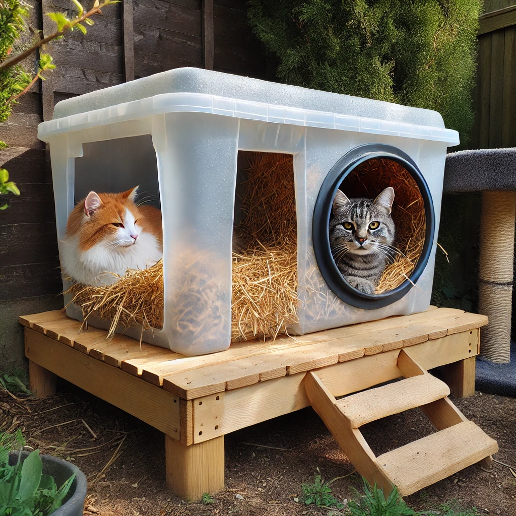 how to make an outdoor cat house