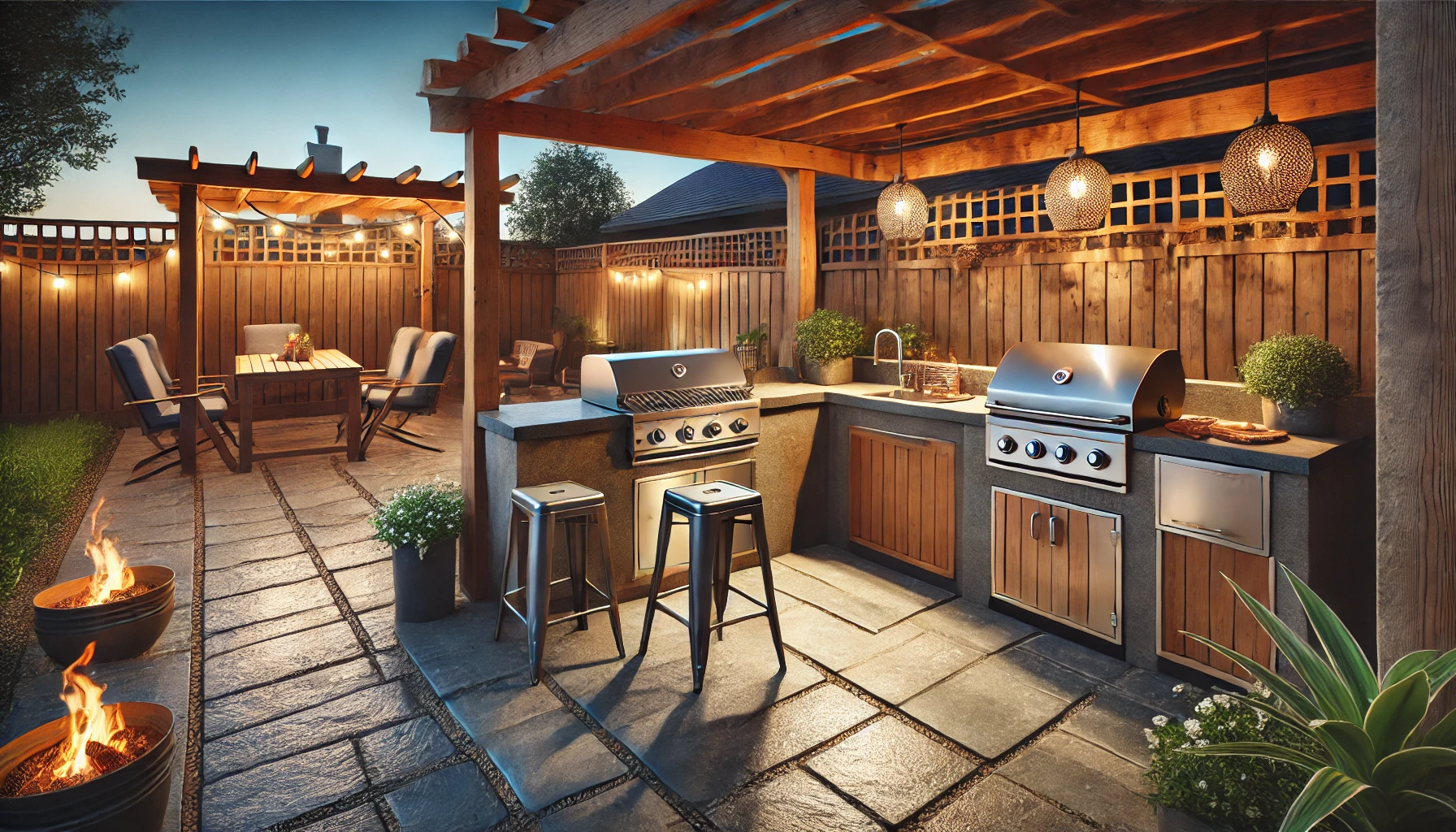 how to make an outdoor kitchen