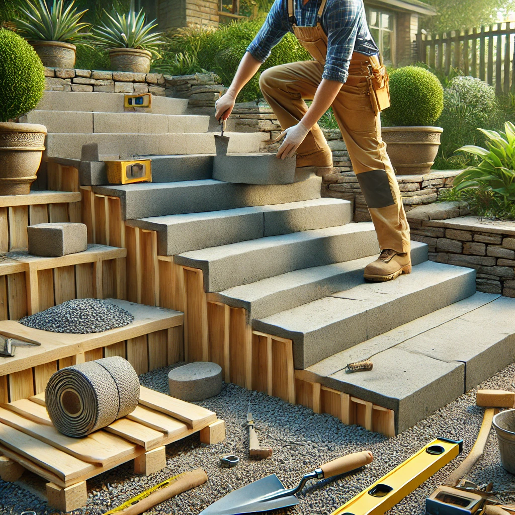 how to make outdoor steps