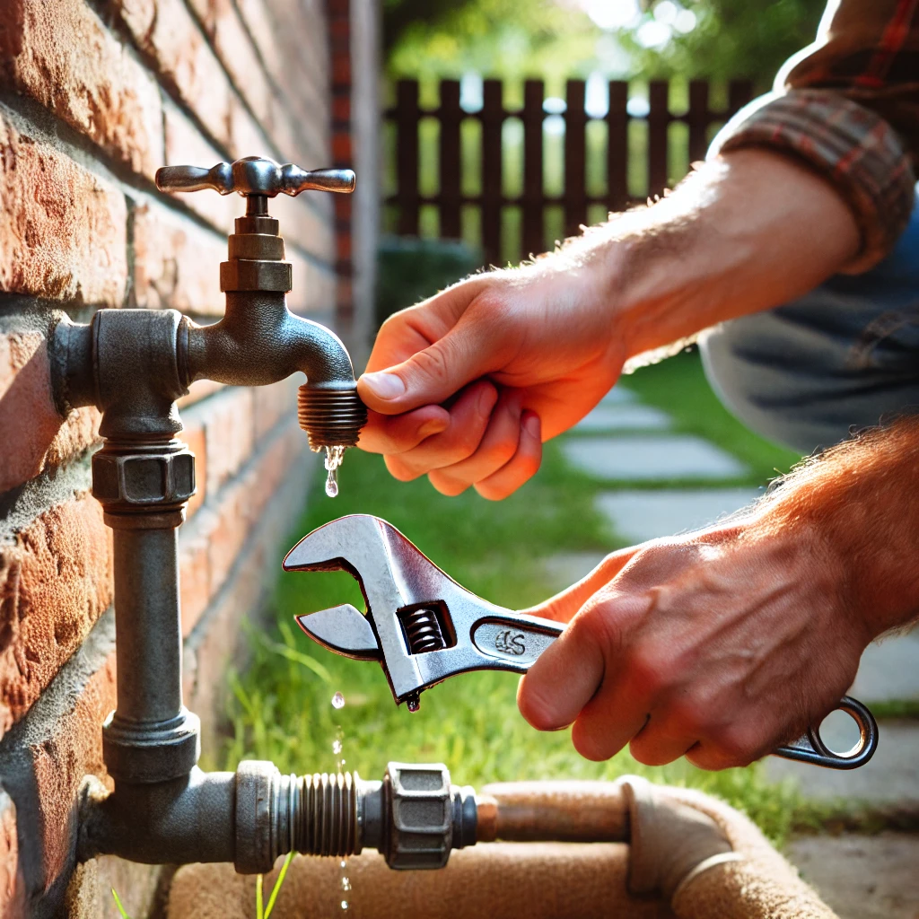 how to repair outdoor faucet