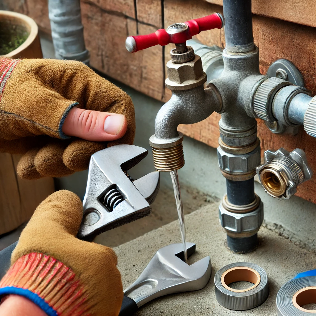 how to replace an outdoor faucet