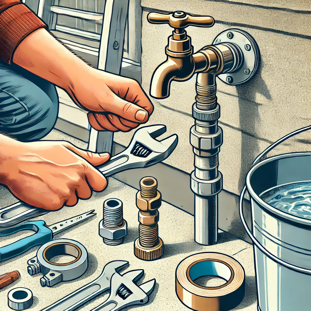 how to replace an outdoor water spigot