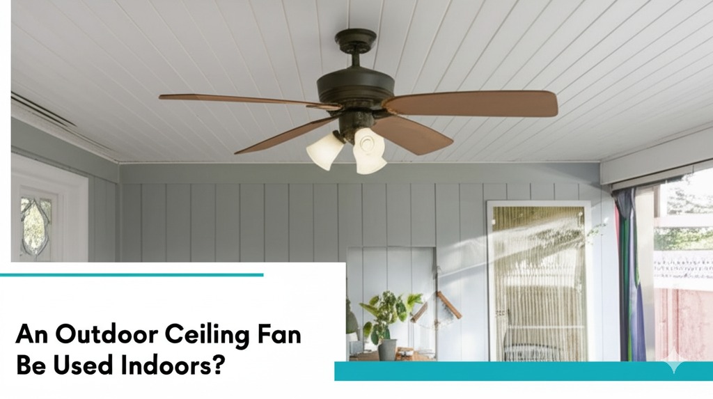 can an outdoor ceiling fan be used indoors