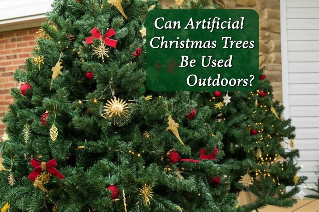 can artificial christmas trees be used outdoors